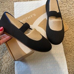 Rothy's Black Knit Mary Janes